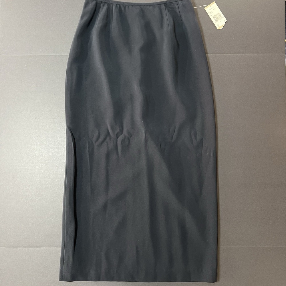 Kasper Skirt Women's Size 2 Blue Long Length Back Slit NWT Business Casual